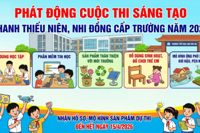 Phát động Cuộc thi Sáng tạo thanh thiếu niên, nhi đồng cấp trường năm 2026.