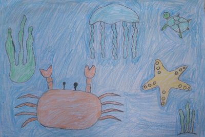 Học sinh tham gia cuộc thi vẽ tranh “Em vẽ đại dương xanh – ngôi nhà của các loài sinh vật biển” năm 2023