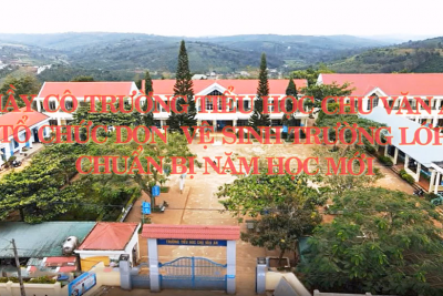 Tổ chức lao động dọn vệ sinh trường lớp chuẩn bị cho năm học mới