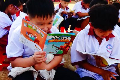 Hình ảnh trường Tiểu học Chu Văn An tổ chức cho học sinh đọc sách hưởng ứng Ngày sách và Văn hóa đọc Việt Nam năm 2024