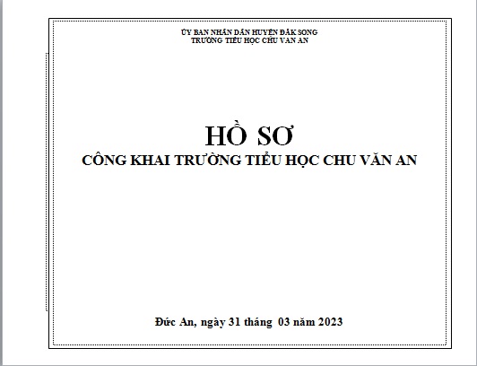 Hồ sơ công khai