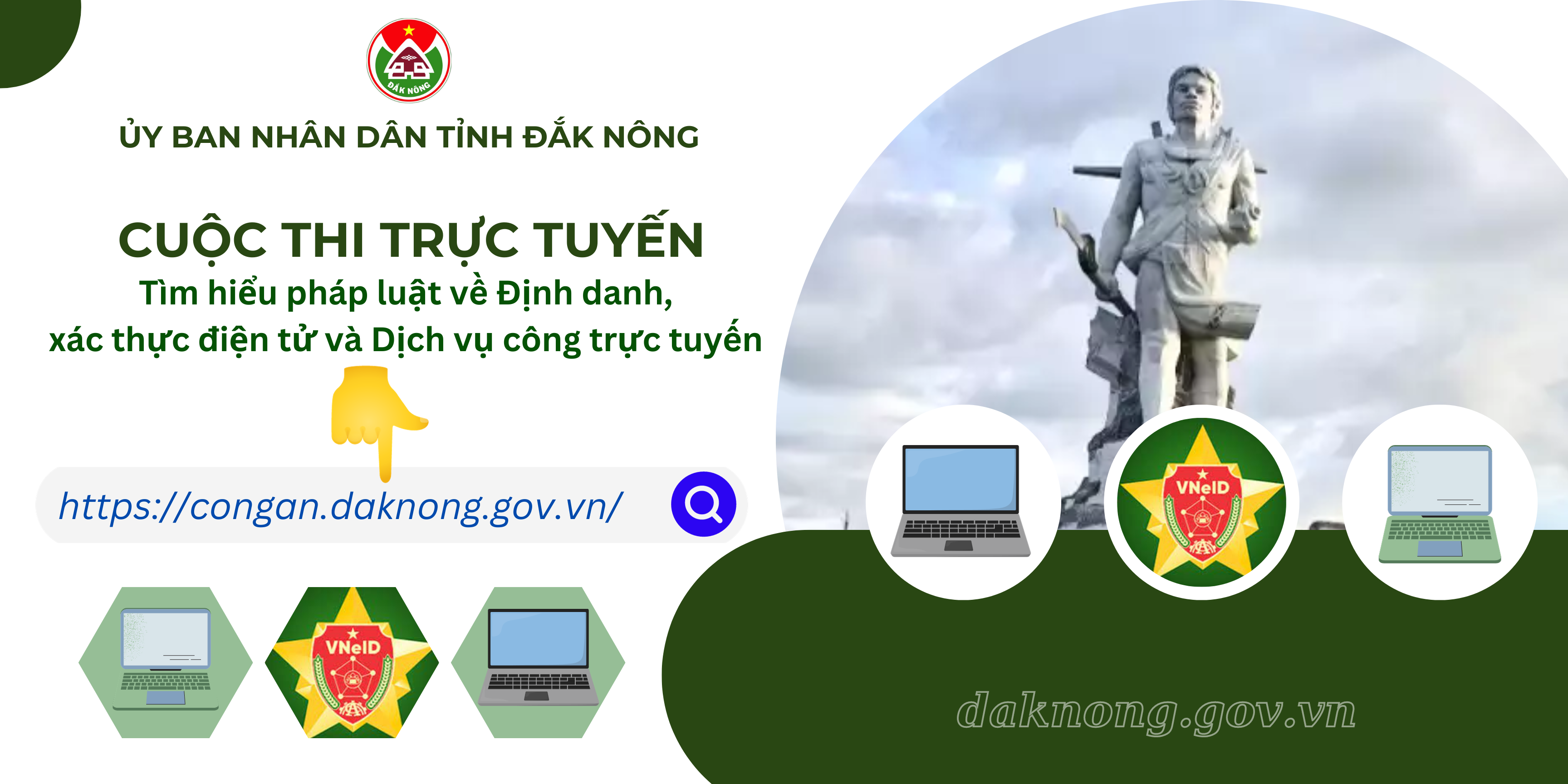 Phát động tham gia cuộc thi trực tuyến “Tìm hiểu pháp luật về Định danh, xác thực điện tử và dịch vụ công trực tuyến” tỉnh Đăk Nông