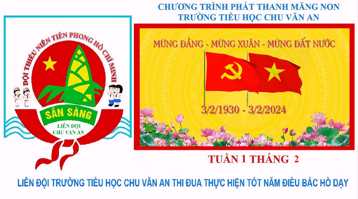 Chương trình phát thanh Măng non tuần 1 tháng 2: Mừng Đảng – Mừng xuân – mừng Đất nước