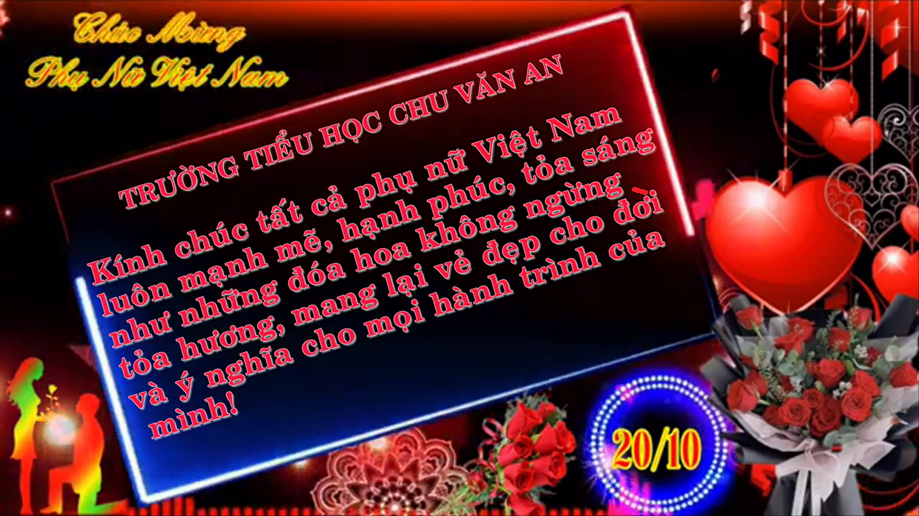 Chào mừng Ngày phụ nữ Việt Nam 20/10/2024