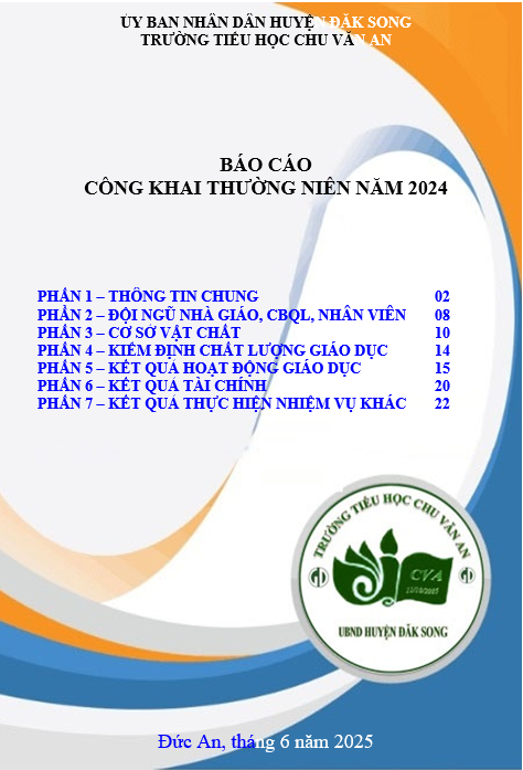 Báo cáo công khai thường niên năm 2024