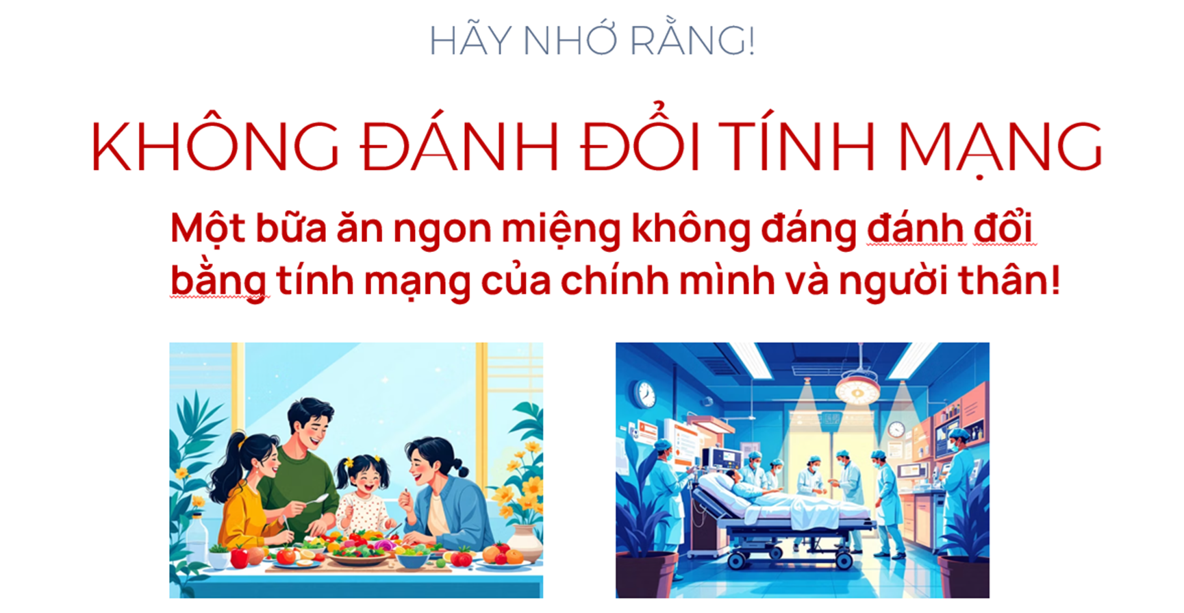Góc tuyên truyền: Một bữa ăn ngon miệng không đáng đánh đổi bằng tính mạng của chính mình và người thân. Vì sức khỏe của bản thân, gia đình và cộng đồng — hãy nói KHÔNG với cá nóc!
