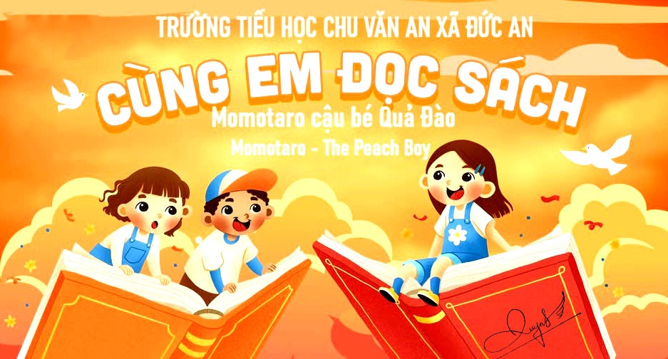 Đọc sách cùng em: Momotaro cậu bé Quả Đào – Momotaro the Peach Boy